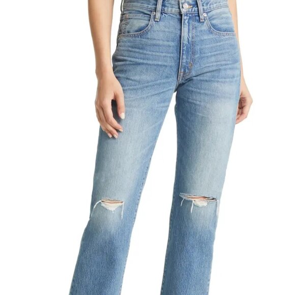 SLVRLAKE Stella High Waist Slim Straight Leg Jeans in Badlands